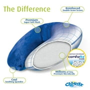 Cloudz Microbead Travel Neck Pillow - Grey