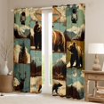 thumbnail image 2 of Homewish Safari Animal Bear Black Out Curtains,Jungle Wildlife Deer Curtains Pack of 2 (42x63 Each),Brown Blue Beige Bedroom Curtains For Boys Kids,Breathable Home Decor, 2 of 6