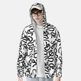 thumbnail image 3 of Logiee Hand Drawn Snake Print Men's Women Light Jacket Full Zip Sun Protection Hoodie Long Sleeve Sun Shirts for Men Hiking Fishing Zip Pockets-Large, 3 of 8