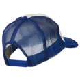 thumbnail image 4 of Number 1 Dad In The World Embroidered Foam Mesh Back Cap - Royal White OSFM, 4 of 5