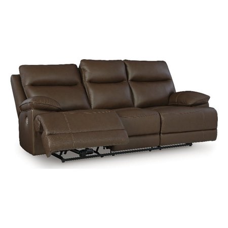 Signature Design by Ashley VonRyan Brown Power Reclining Sofa