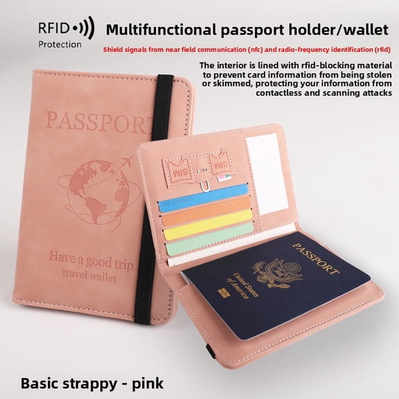 Passport Holder Travel Wallet RFID Anti-Theft Case Case - Passport/Card