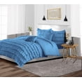 thumbnail image 2 of SGI Bedding Full Size Duvet Covers Egyptian Cotton 1000 TC Ultra 3 Piece Set Mediterran blue Multi Ruffle, 2 of 7