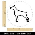 thumbnail image 2 of Dobermann Pinscher Dog Outline Self-Inking Rubber Stamp Ink Stamper - Pink Ink - Medium 1 Inch, 2 of 7
