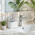 thumbnail image 5 of Luxspire Toothbrush Holder, Fast Drying Tooth Brush Holder for Bathroom, Diatomite Electric Tooth Brush and Toothpaste Organizer for Bathroom Kitchen Vanity Countertop, Marble White, 5 of 7