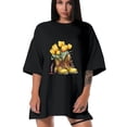 thumbnail image 3 of Women T Shirt Graphic Tee Summer Tops Half Sleeve Loose drop Shoulder Vintage Shirts Casual Shirt M, 3 of 5