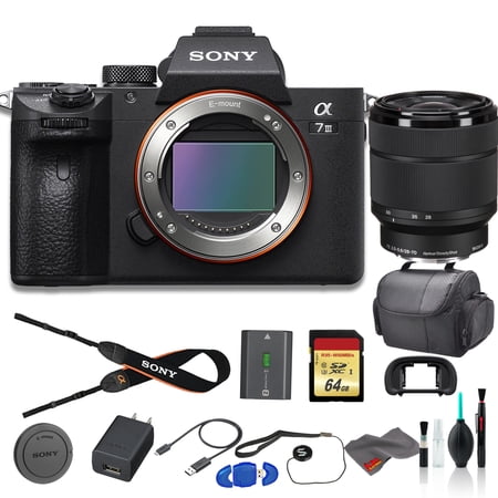 Sony Alpha a7 III Mirrorless Camera Bundle with FE 28-70mm Lens 64GB SD Card Bag & Accessories
