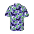 thumbnail image 3 of Goofa Cute Halloween Hawaiian Shirt for Men, Unisex Summer Beach Casual Short Sleeve Button Down Shirts,Aloha Tropical Floral print shirt-Small, 3 of 9