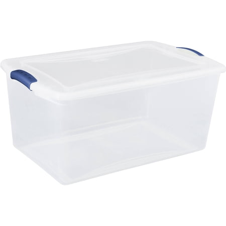 Sterilite 66 Quart Latch Box- Blue Eclipse - Walmart.com