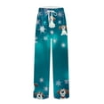 thumbnail image 5 of Fabrcox Man Pajama Pants Wide Leg Mens Christmas Pajama Pants Christmas Xmas Printed Soft and Comfortable Lounge Pants Cyan XL, 5 of 5