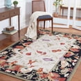 thumbnail image 3 of SAFAVIEH Chelsea Shelton Novelty Wool Area Rug, Ivory/Black, 3' x 3' Square, 3 of 11