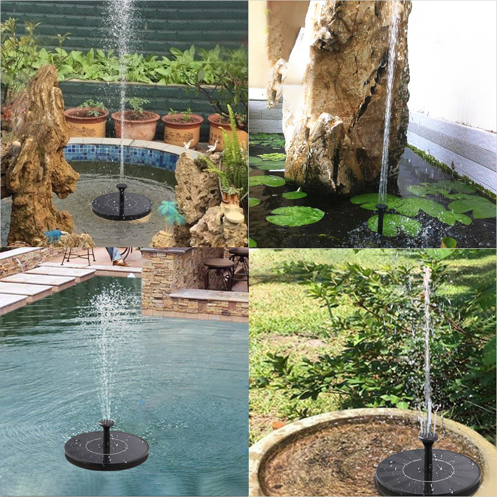 Solar Bird bath Fountain Pump, Outdoor Watering Submersible Pump, Free Standing Water Pumps with 1.4W Solar Panel For Garden Pool Pond Patio - image 5 of 8