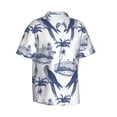 thumbnail image 2 of Hawaiian Shirt For Men, Sketch Parrot Palm Tree Mens Button Down Short Sleeve Shirt, Summer Beach Shirts For Men, 2 of 2