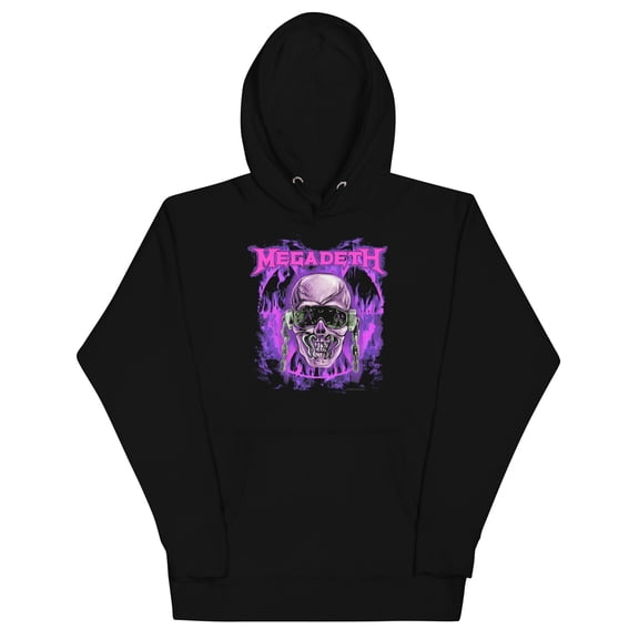 Megadeth Purple - Small Nuclear Classic Unisex Hoodie - Black - Small
