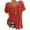 Red, variant on Patlollav Womans Summer T-Shirts Solid Round Neck Loose Short Sleeve Tops Blouse