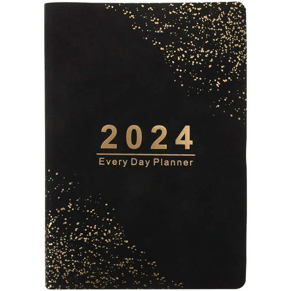 Daily Planner Organizer with Paper for Writing Black Color Portable Size 5x7 Inches