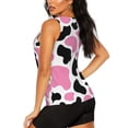 thumbnail image 3 of Fotbe Cow Spots Blusas Sin Mangas para Mujer – Estilo Casual, Corte Suelto, Slim-Fit, Cuello Redondo Deportivo, Tops de Verano para Gimnasio y Yoga-X-Large, 3 of 7