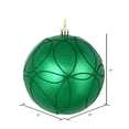 thumbnail image 3 of Vickerman 6" Seafoam Green Candy Ornament with Circle Glitter Pattern, 3 per Bag, 3 of 4