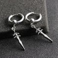 thumbnail image 2 of Fashion Mens Womens Stainless Steel Dagger for Cross Pendant Charm Hoop Cuff Hypoallergenic Vintage Punk Prayer Jewelry, 2 of 4