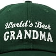 thumbnail image 2 of DALIX Worlds Best Grandma Hat Gift Embroidered Cotton Cap in Dark Green, 2 of 6