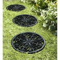 thumbnail image 3 of A1 Home Collections Multi Functional-Garden Stepping Stone Mat Round, Natural Rubber Heavy-Duty Beautiful Hand Finished Design 12"X12" Set of 4, Classic Paisley Black, 3 of 6