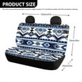 thumbnail image 4 of Yuyamidu Aztec Ethnic Gemoetric Car Back Seat Covers Protector Blue Rear Car Seat Cushion Dust and Scratch Proof Washable Auto Bench Seat Cushion Universal Fit Car, Truck, SUV, Van, 4 of 4