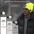 thumbnail image 3 of Bluetooth Beanie Hat with Light, Unisex USB Rechargeable 6 LED Headlamp Cap with Headphones, Built-in Stereo Speakers & Mic Winter Knitted Beanie Hat (Fluorescent Yellow), 3 of 8