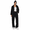 Black, variant on Women's 2-Piece Velour Tracksuit Set, Cropped Zip Jacket, Wide-Leg Lounge Pants