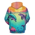 thumbnail image 3 of Dolphin Marine Life Men's Women New Sweatshirt Hoodie Men's Plus Size Sweatshirt Hooded Sweatshirt 3d Printed Street Men's Cloth, 3 of 6