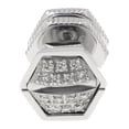thumbnail image 2 of 0.07 Carat Round Diamond Hexagon Stud Earring for Men in Stainless Steel 9 mm by Metro Jewelry, 2 of 4