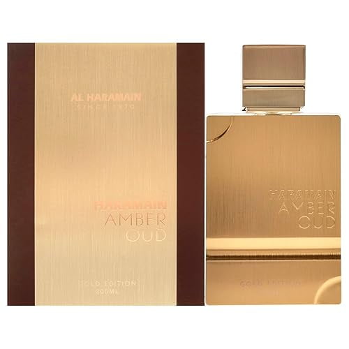 Al Haramain Amber Oud Gold Edition - Perfume árabe para mujeres y hombres - Eau de Parfum Spray con notas de bergamota, melón, piña, ámbar, acuerdo amaderado y almizcle - 6.7 oz