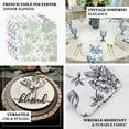 thumbnail image 4 of Efavormart 5-Pack French Toile Cloth Napkins – 17"x17" Blue and White Reusable Polyester Table Napkins in Floral Design for Events & Dining, 4 of 5