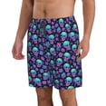 thumbnail image 2 of KLL Skull daisy Gradient Men's Casual Summer Beach Shorts Hawaiian Shorts with Pockets-X-Large, 2 of 5