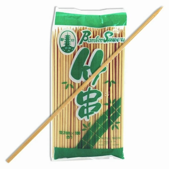 Bamboo Skewers 5" Wooden Sticks Barbecues Bbq For Shish Grill Kabobs Pack Of 100