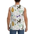 thumbnail image 4 of Fotbe Men's Colorful Poodle Dog Print Men's Sleeveless Muscle Tank Tops Casual T-Shirts for Gym Workout Beach-X-Large, 4 of 8