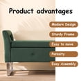 thumbnail image 4 of HIUU 67.9” End of Bed Storage Bench King Size,Green Velvet Ottoman Bench for Bedroom & Entryway,Soft Ottoman Seat with Hidden Storage Compartment, 4 of 9