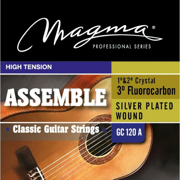Magma Classical Guitar Strings High Tension ASSAMBLE Nylon-Carbon - Silver Plated Copper (GC120A)