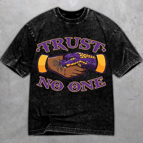4 Imperial Purple 4s Washed Shirt, Trust No One Snake, Shirts Match Sneakers