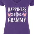 thumbnail image 4 of Inktastic Happiness is Being a Grammy with Butterflies Women's V-Neck T-Shirt, 4 of 5