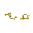 thumbnail image 4 of 12 Pieces Non-Piercing Screw Earring DIY Craft Clip Flat Hook DIY Craft Gold, 4 of 8