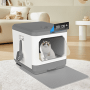 Arcwares Litter Box, Smart Cat Litter Box Enclosure Furniture, Odor Removal, Enclosed Cat Pottywith Cat Litter Scoop, Drawer Type Cat Litter Pan Easy Cleaning And Scoop.