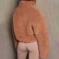 thumbnail image 6 of Women'S Short Coat Casual Jacket with Pockets Warm Winter Zip-Up Outwear Camel Color XXL, 6 of 7