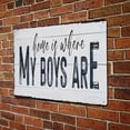 thumbnail image 2 of Home Is Where My Boys Are Tin Sign Vintage Metal Poster Living Room Bar Man Cave Home Wall Art Decor 8x12inch, 2 of 7