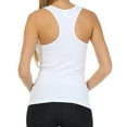 thumbnail image 2 of Sakkas Basics Ribbed Racerback Cami Tank Top - White - One Size, 2 of 4