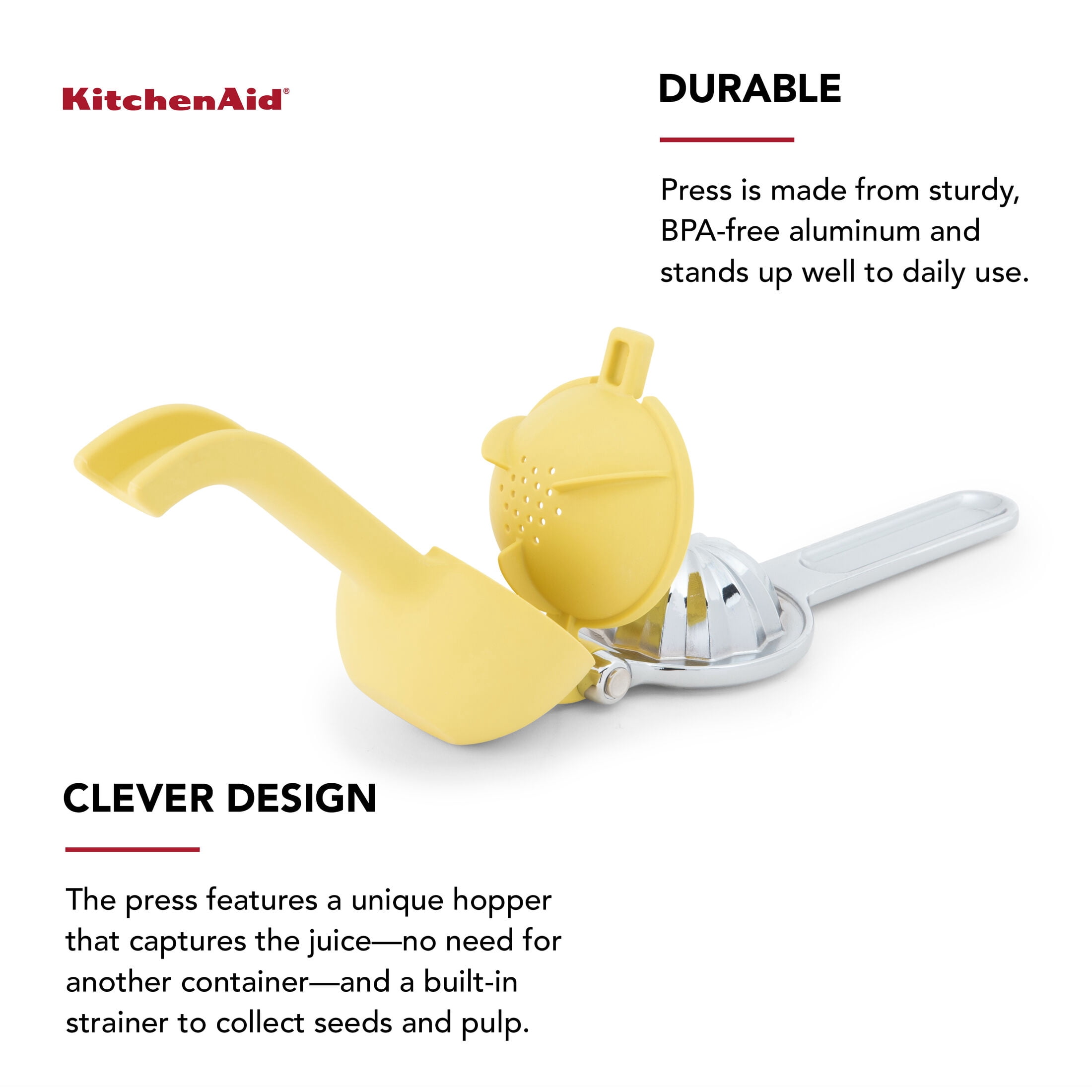 KitchenAid Aluminum Manual Lemon Citrus Press and Juicer
