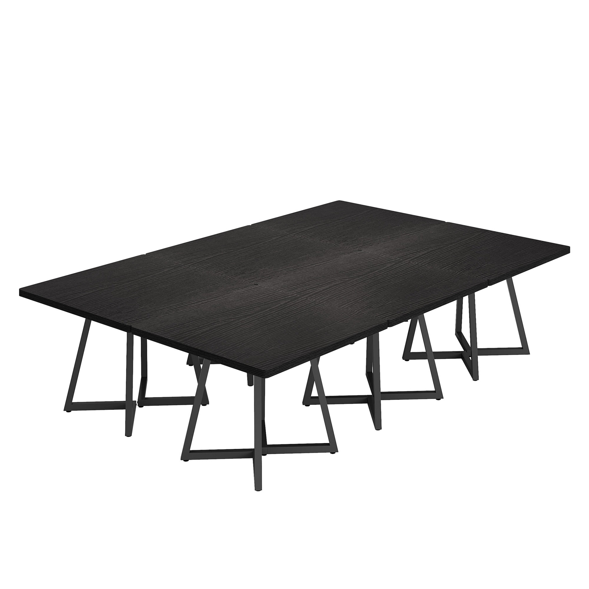 MAYEERTY 31.49" Square Industrial Dining Table, 2-Seater with Vintage Brown Wood & Black Metal Frame
