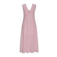 thumbnail image 4 of PENGXIANG Femmes Cocktail Robes Formelles V Cou Taille Haute Chaîne Sans Manches une Ligne Midi Robe pour Parti, 4 of 6