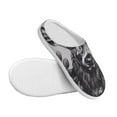 thumbnail image 3 of Lsque Monochrome Deer Floral Pattern Womens Comfort Cotton on Scuff With Memory Foam and Anti-skid Sole Slipper-40/41, 3 of 7