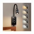 thumbnail image 1 of wonima02 Wall Mounted LED Reading Light for Bed Headboard - 5 Color & Brightness Levels Dimmable Book Light with Touch/Wave Control, USB Output & 360° Gooseneck - Night Reading Lamp for Books in Bed, 1 of 1