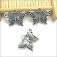 thumbnail image 3 of U8MO 6/20/50pc Butterfly Animal Antique Silver Charms Pendants Jewelry DIY 19*25mm-50pcs, 3 of 8